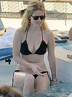 Busty Alice Eve Sexy In Black Bikini