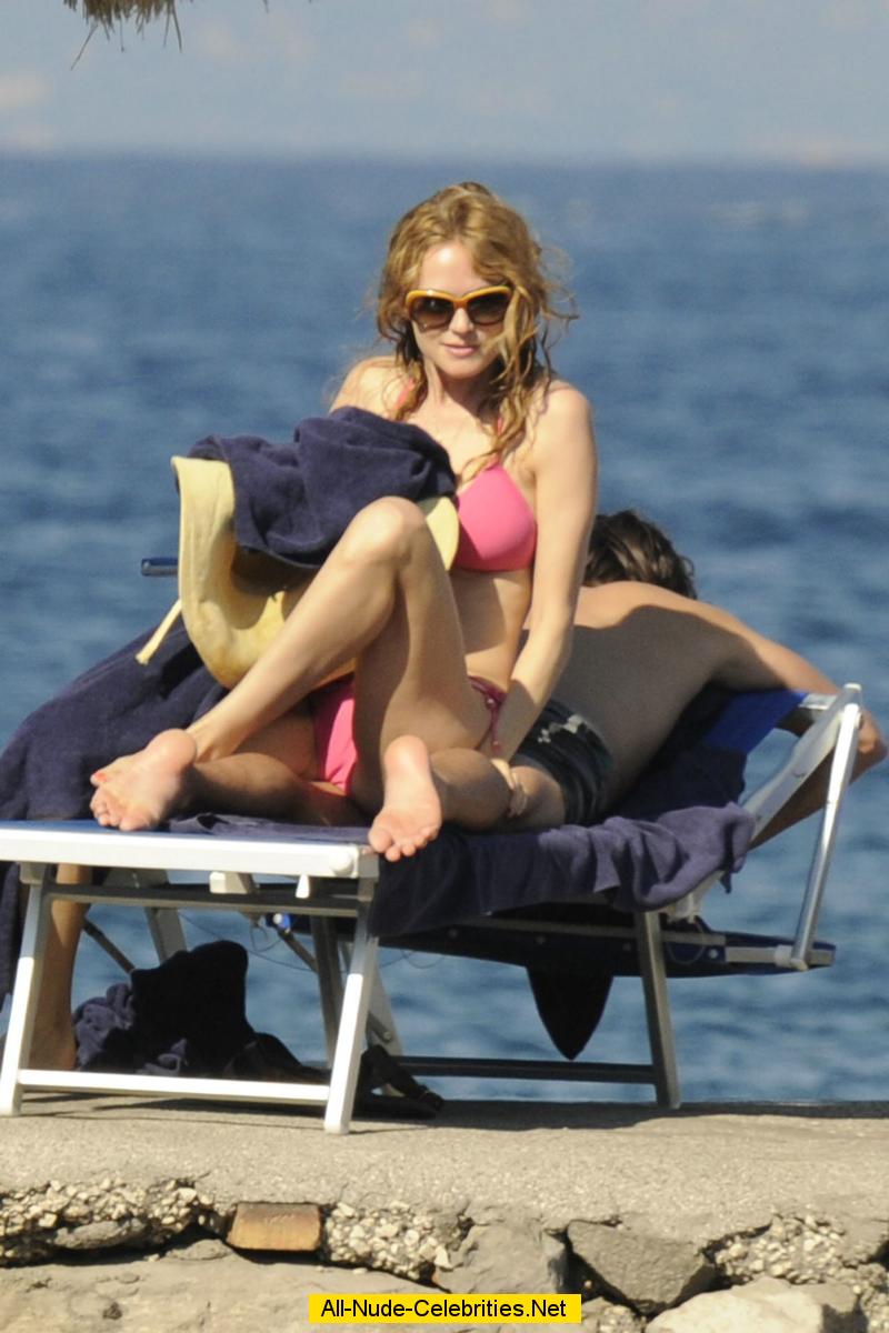 Heather Graham Sexy In Bikini Candids In Italy