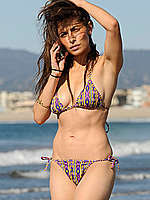 Sarah Shahi Sexy In Bikini On The Beach In Santa Monica