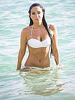 Tulisa Contostavlos In White Bikini In Bermuda