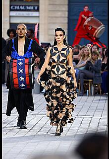 Katy Perry walks braless at Vogue World Paris in Paris