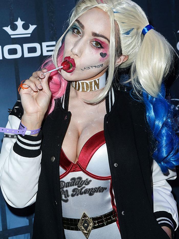 Korrina Rico sucking lollipop at the 2016 Maxim Halloween party