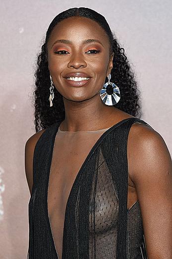 Black AJ Odudu in see through dress at the Aquaman World Premiere in London’s Leicester Square  (1)