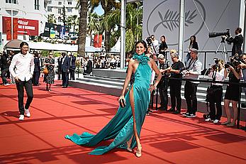 Abigail Lopez upskirt and nipple slip at Rodin Screening at Cannes Film Festival