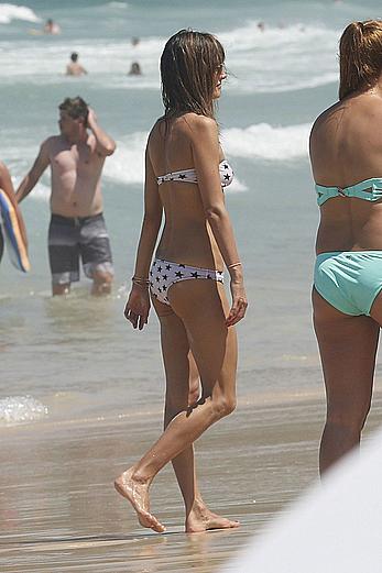 Alessandra Ambrosio in bikini on the beach in Florianopolis