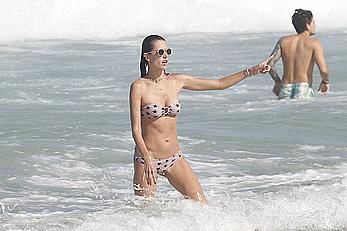 Alessandra Ambrosio in bikini on the beach in Florianopolis