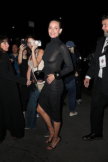 Amber Valetta see through to tits at the Alaia fashion show during NYFW