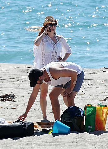 Amy Adams at the beach in Malibu