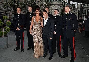 Busty Amy Childs attends the Soldiering on awards at the Park Plaza hotel in London