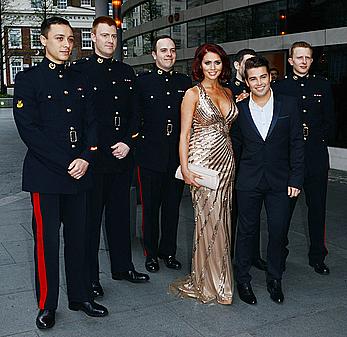 Busty Amy Childs attends the Soldiering on awards at the Park Plaza hotel in London