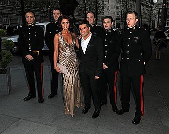 Busty Amy Childs attends the Soldiering on awards at the Park Plaza hotel in London