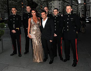 Busty Amy Childs attends the Soldiering on awards at the Park Plaza hotel in London