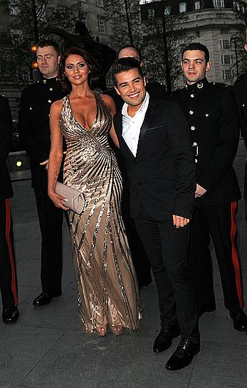 Busty Amy Childs attends the Soldiering on awards at the Park Plaza hotel in London