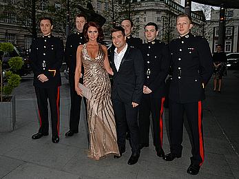 Busty Amy Childs attends the Soldiering on awards at the Park Plaza hotel in London