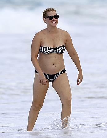 Amy Schumer in a bikini at a beach in Hawaii