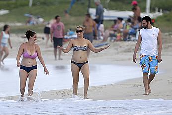 Amy Schumer in a bikini at a beach in Hawaii