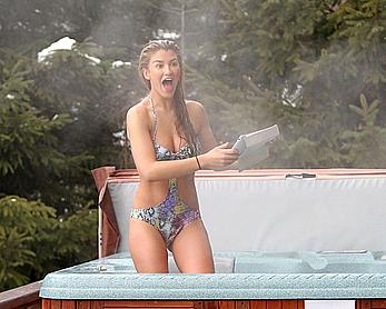 Amy Willerton sexy in bikini in Switzerland