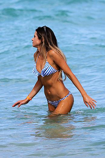 Anastasia Ashley wearing a bikini in Miami Beach