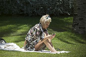 Ashley Roberts sunbathing topless in Ibiza