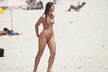 Bruna Marquezine in bikini on the beach during a shoot in Rio de Janeiro