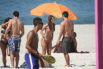 Bruna Marquezine in bikini on the beach during a shoot in Rio de Janeiro