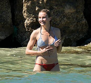 Cameron Diaz caught topless on the beach in the Caribbean