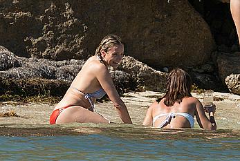 Cameron Diaz caught topless on the beach in the Caribbean