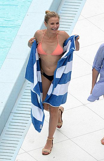 Cameron Diaz wearing a bikini in Miami