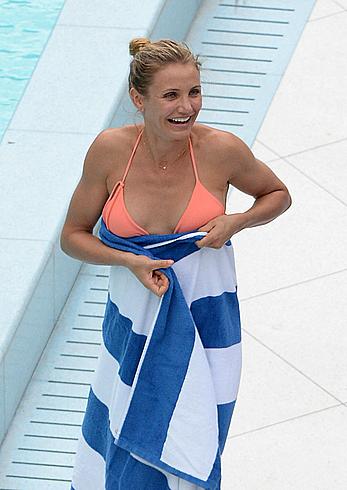 Cameron Diaz wearing a bikini in Miami