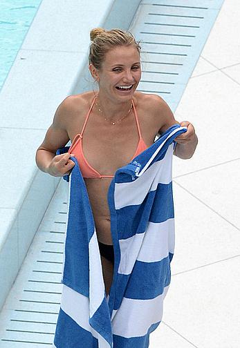 Cameron Diaz wearing a bikini in Miami