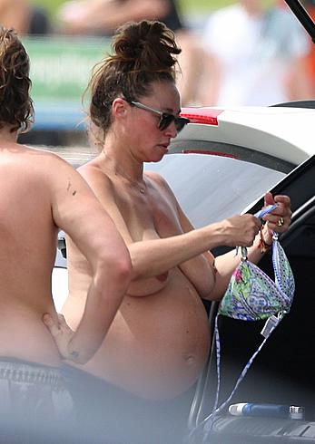 Pregnant Camilla Franks topless