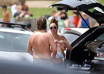 Pregnant Camilla Franks topless