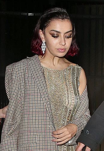 Charli XCX braless in see through dress at GQ Men Of The Year Awards 2019 in London