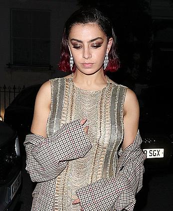 Charli XCX braless in see through dress at GQ Men Of The Year Awards 2019 in London