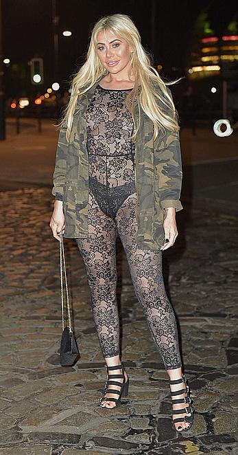 Chloe Ferry in see through dress