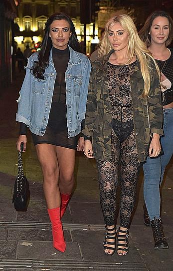 Chloe Ferry in see through dress