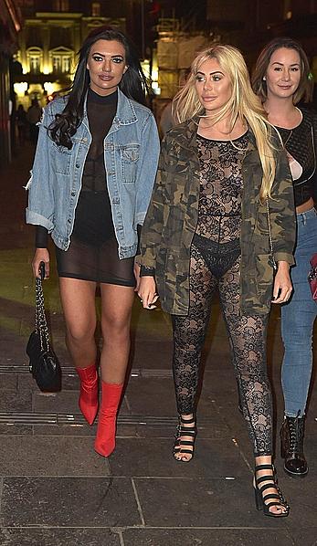 Chloe Ferry in see through dress