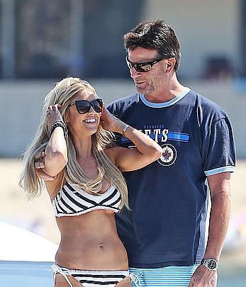 Christina El Moussa in bikini on a boat in Newport