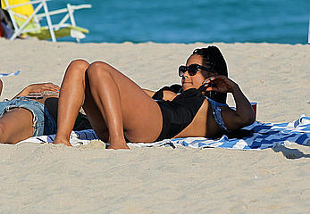 Christina Milian nipple peak in Miami