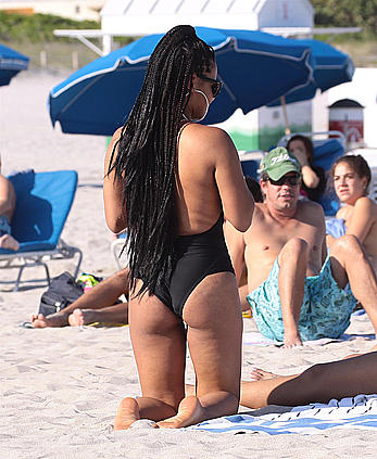 Christina Milian nipple peak in Miami