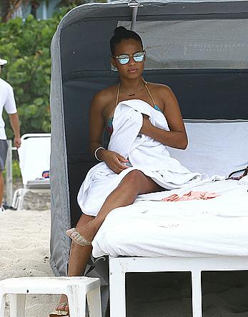 Christina Milian sexy in bikini at a beach in Miami