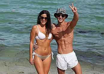 Claudia Romani seen out enjoying the Miami beach