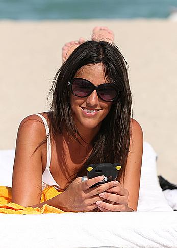 Claudia Romani seen out enjoying the Miami beach