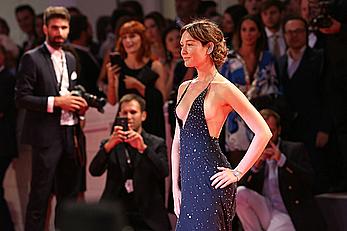 Cristiana Capotondi nipple slip at 74th Venice Film Festival