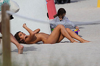 Daniela Lopez Osorio topless for photoshoot in Miami