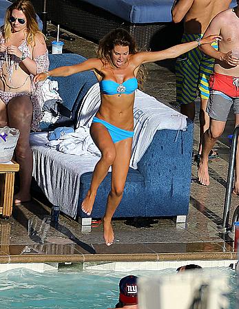 Danielle Lloyd seen pool side with friends in Las Vegas