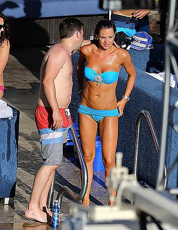 Danielle Lloyd seen pool side with friends in Las Vegas