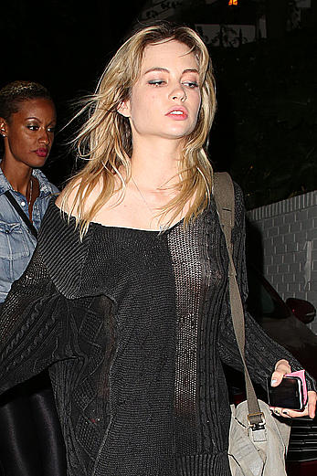 Daveigh Chase leaving the Chateau Marmont in West Hollywood nude tits under see through top