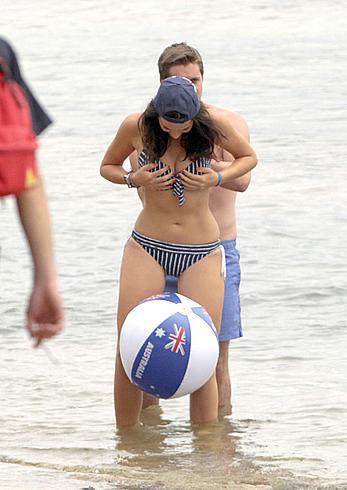 Demi Harman seen on the beach in Sydney