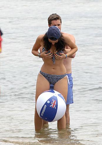 Demi Harman seen on the beach in Sydney